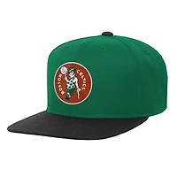 Youth Mitchell  Ness Kelly Black Boston Celtics Two-Tone Snapback Hat