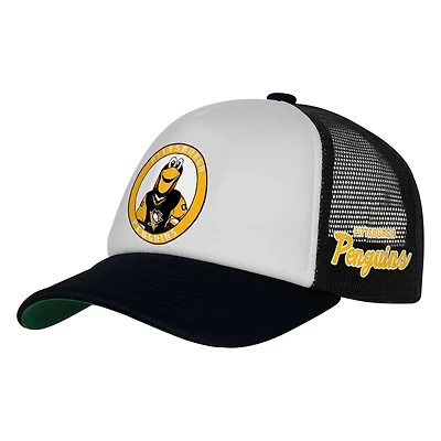 Youth Mitchell  Ness Pittsburgh Penguins Mascot Adjustable Trucker Hat