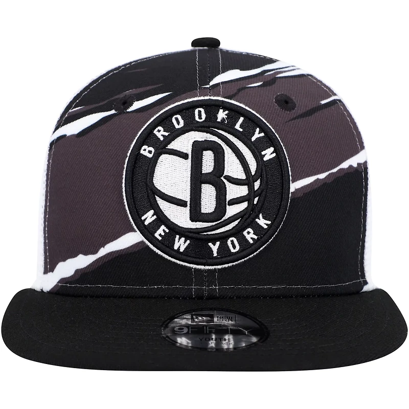 Youth New Era /White Brooklyn Nets Tear Snapback 9FIFTY Snapback Hat