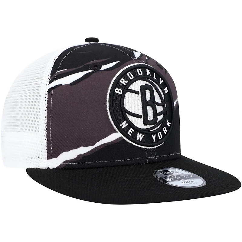 Youth New Era /White Brooklyn Nets Tear Snapback 9FIFTY Snapback Hat
