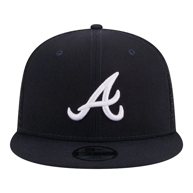 Youth New Era Atlanta Braves 9FIFTY Trucker Snapback Hat