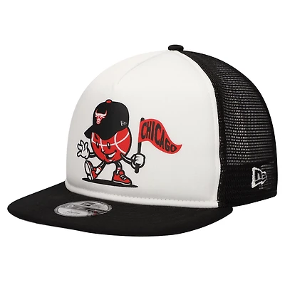 Youth New Era Black Chicago Bulls Court Sport Mascot 9FIFTY Snapback Hat