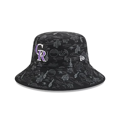 Youth New Era Colorado Rockies 2025 Spring Training All Over Print Bucket Hat