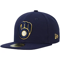 Youth New Era Milwaukee Brewers Authentic Collection On Field 59FIFTY Fitted Hat