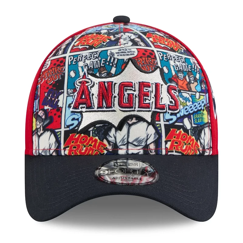 Youth New Era Navy Los Angeles Angels 2025 MLB Diamond Hero Edition A-Frame 9FORTY Adjustable Hat