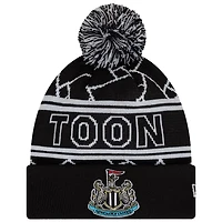 Youth New Era Newcastle United Sport Cuffed Knit Hat with Pom