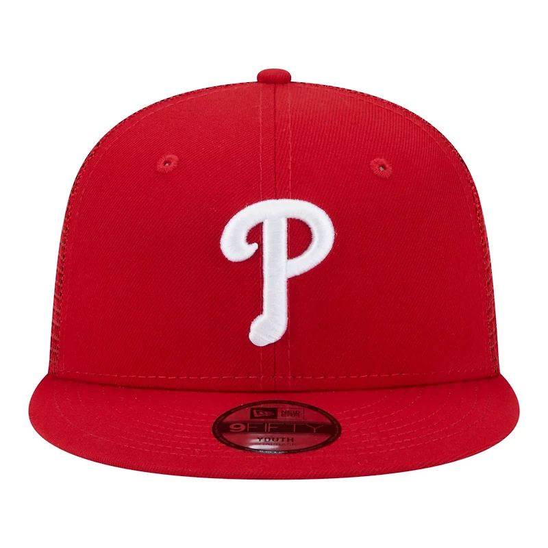 Youth New Era Philadelphia Phillies 9FIFTY Trucker Snapback Hat