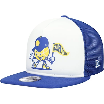 Youth New Era Royal Golden State Warriors Court Sport Mascot 9FIFTY Snapback Hat