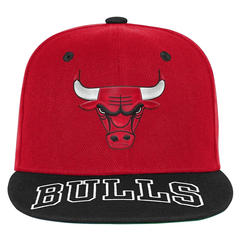Youth Outerstuff Black Chicago Bulls Two-Tone Snapback Hat