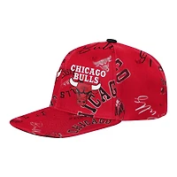 Youth Outerstuff Chicago Bulls Street Hooper Allover Print Snapback Hat