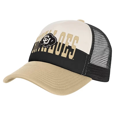 Youth Outerstuff Cream Colorado Buffaloes Modern Fan Trucker Adjustable Hat