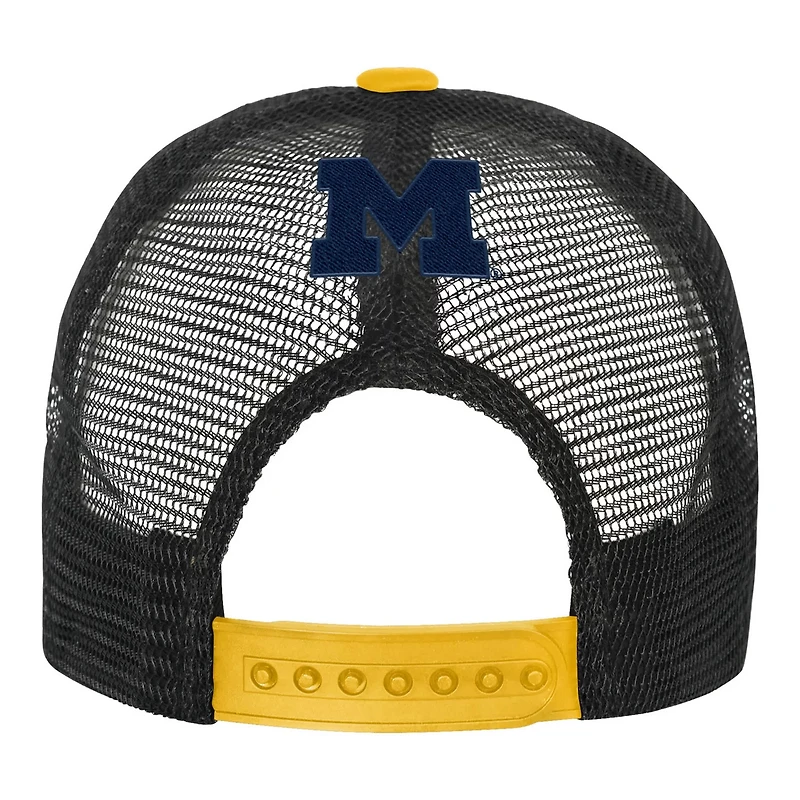Youth Outerstuff Cream Michigan Wolverines Modern Fan Trucker Adjustable Hat