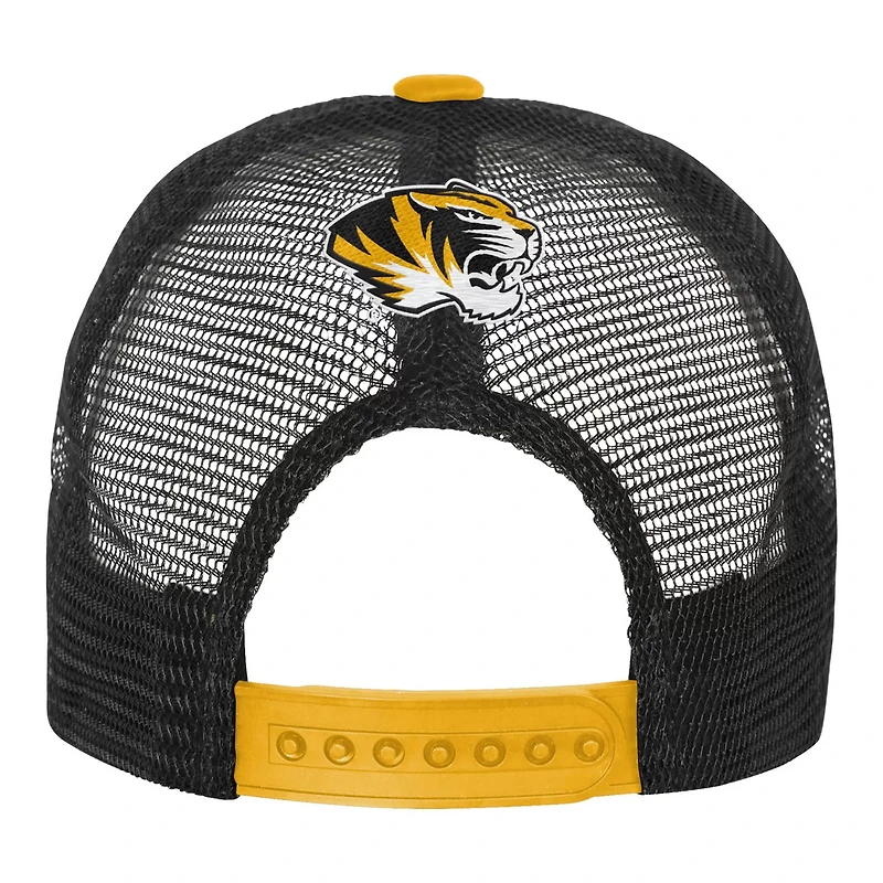 Youth Outerstuff Cream Missouri Tigers Modern Fan Trucker Adjustable Hat