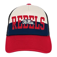 Youth Outerstuff Cream Ole Miss Rebels Modern Fan Trucker Adjustable Hat