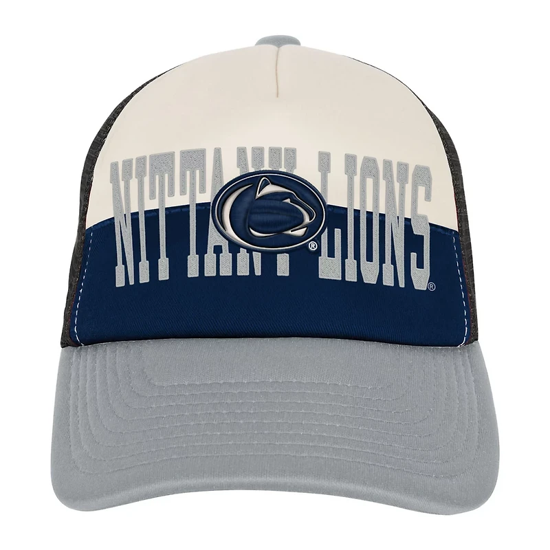 Youth Outerstuff Cream Penn State Nittany Lions Modern Fan Trucker Adjustable Hat