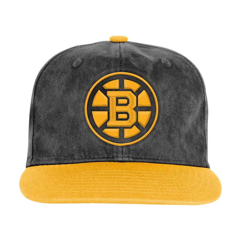 Youth Outerstuff Gold Boston Bruins True Retro Deadstock Adjustable Hat