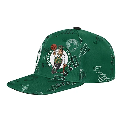 Youth Outerstuff Kelly Boston Celtics Street Hooper Allover Print Snapback Hat
