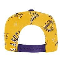 Youth Outerstuff Los Angeles Lakers Street Hooper Allover Print Snapback Hat