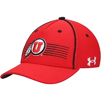 Youth Under Armour Utah Utes Blitzing Accent Performance Adjustable Hat