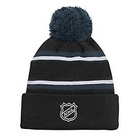 Youth Vegas Golden Knights Jacquard Cuffed Knit Hat with Pom