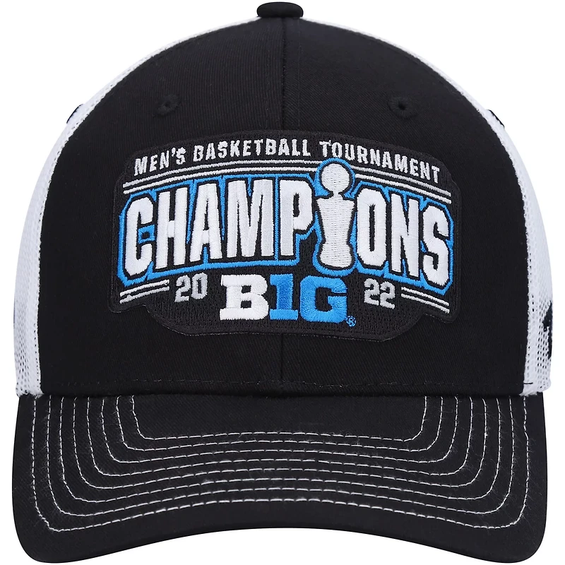 Zephyr /White Iowa Hawkeyes 2022 Big Ten Basketball Conference Tournament Champions Locker Room Adjustable Hat