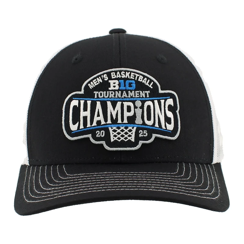 Zephyr Michigan Wolverines 2025 Big Ten Men's Basketball Conference Tournament Champions Locker Room Adjustable Trucker Hat