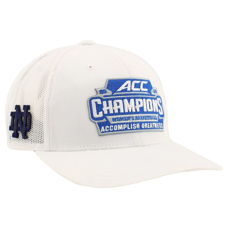Zephyr Notre Dame Fighting Irish 2024 ACC Women's Basketball Conference Tournament Champions Locker Room Adjustable Trucker Hat