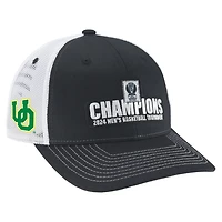 Zephyr Oregon Ducks 2024 Pac-12 Basketball Conference Tournament Champions Locker Room Adjustable Trucker Hat