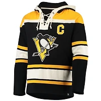 '47 Mario Lemieux Pittsburgh Penguins Retired Player Name  Number Lacer Pullover Hoodie