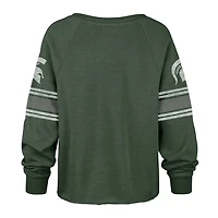 '47 Michigan State Spartans Allie Modest Raglan Long Sleeve Cropped T-Shirt