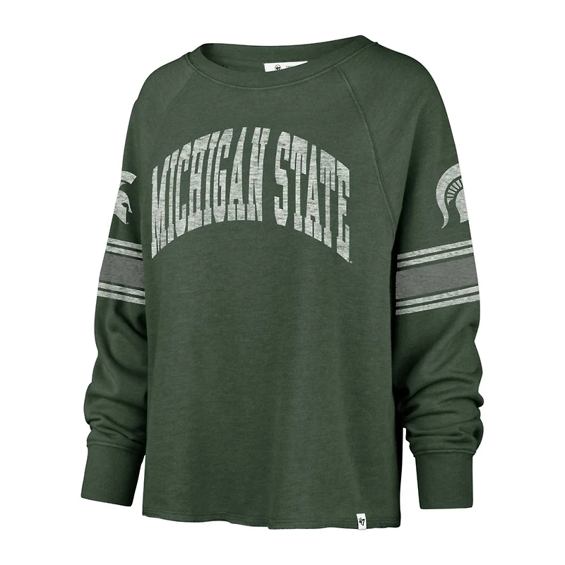 '47 Michigan State Spartans Allie Modest Raglan Long Sleeve Cropped T-Shirt