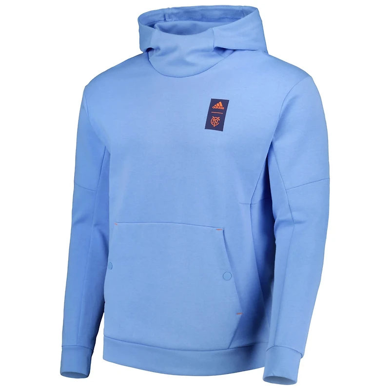 adidas Light New York City FC 2023 Player Travel Pullover Hoodie