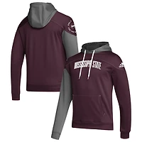 adidas Mississippi State Bulldogs Block Stadium Pullover Hoodie