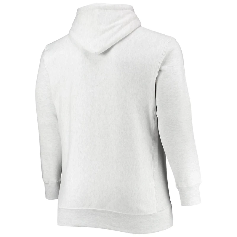 Champion Heathered Gray Michigan State Spartans Big Tall Reverse Weave Fleece Pullover Hoodie Sweatshirt