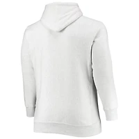 Champion Heathered Gray Michigan State Spartans Big  Tall Reverse Weave Fleece Pullover Hoodie Sweatshirt