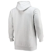 Champion Heathered Gray North Carolina Tar Heels Big  Tall Reverse Weave Fleece Pullover Hoodie Sweatshirt