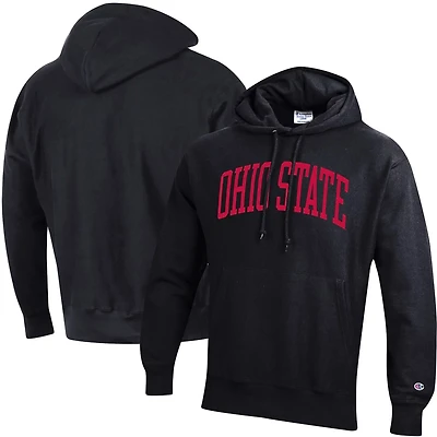 Champion Heathered Gray Ohio State Buckeyes Team Arch Reverse Weave Pullover Hoodie