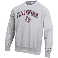 Champion Heathered Gray Texas Southern Tigers Arch Over Logo Reverse Weave Pullover Sweatshirt