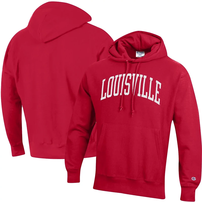 Champion Louisville Cardinals Team Arch Reverse Weave Pullover Hoodie