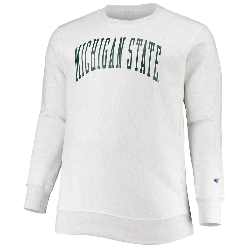 Champion Michigan State Spartans Big  Tall Reverse Weave Fleece Crewneck Pullover Sweatshirt
