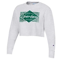 Champion Michigan State Spartans Reverse Weave Cropped Pullover Sweatshirt