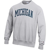 Champion Michigan Wolverines Big  Tall Reverse Weave Fleece Crewneck Pullover Sweatshirt