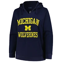 Champion Michigan Wolverines Plus Heart  Soul Notch Neck Pullover