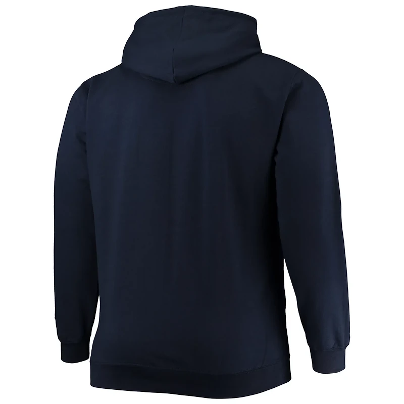 Champion West Virginia Mountaineers Big  Tall Arch Over Logo Powerblend Pullover Hoodie