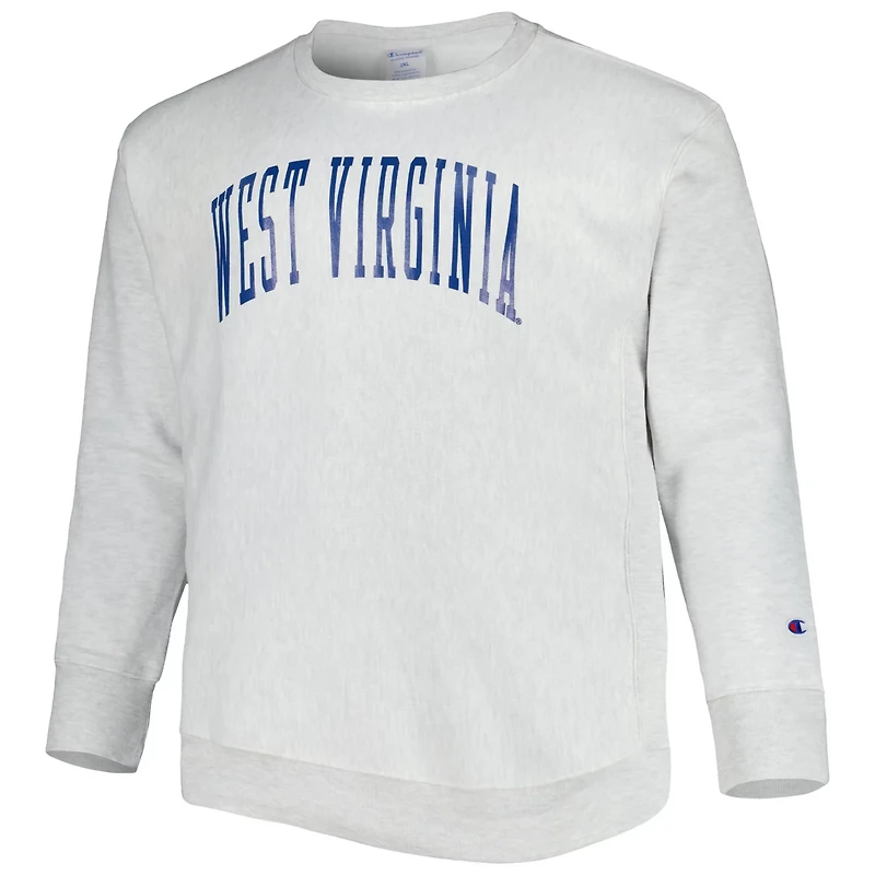 Champion West Virginia Mountaineers Big  Tall Reverse Weave Fleece Crewneck Pullover Sweatshirt