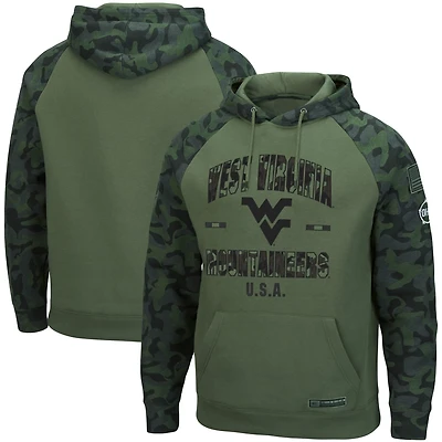 Colosseum /Camo West Virginia Mountaineers OHT Military Appreciation Raglan Pullover Hoodie
