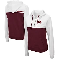 Colosseum /Maroon Mississippi State Bulldogs Aidan Lightweight Half-Zip Hoodie