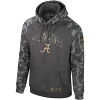Colosseum Alabama Crimson Tide OHT Military Appreciation Camo Raglan Pullover Hoodie