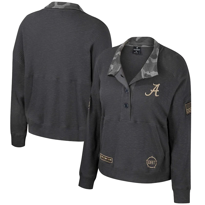 Colosseum Alabama Crimson Tide OHT Military Appreciation Payback Henley Thermal Sweatshirt