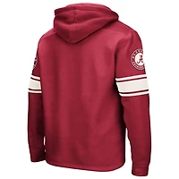 Colosseum Alabama Tide Big  Tall Hockey Lace-Up Pullover Hoodie